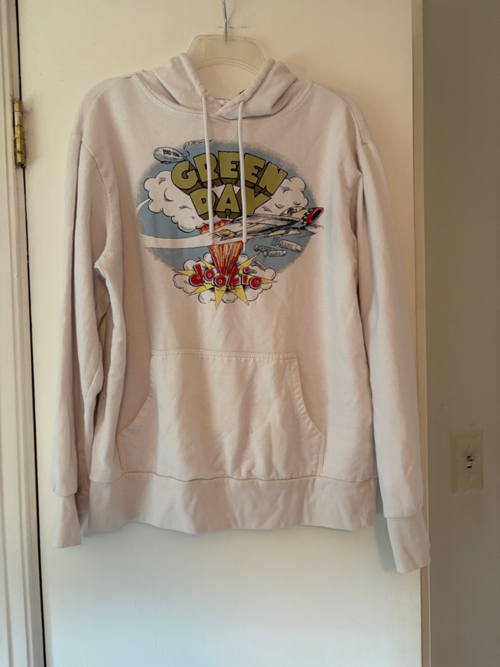 White Green Day Graphic Hoodie